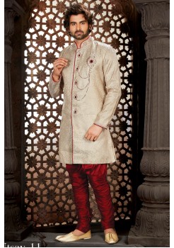 Designer Off White Indo Western Sherwani